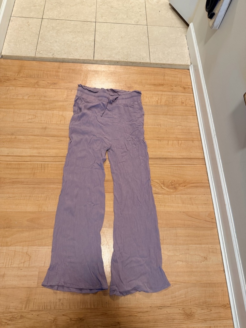 Kendall & Kylie Mauve Crinkle Drawstring Skirt